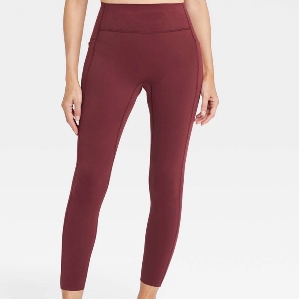 All in Motion Maroon 7/8 High-Rise Leggings